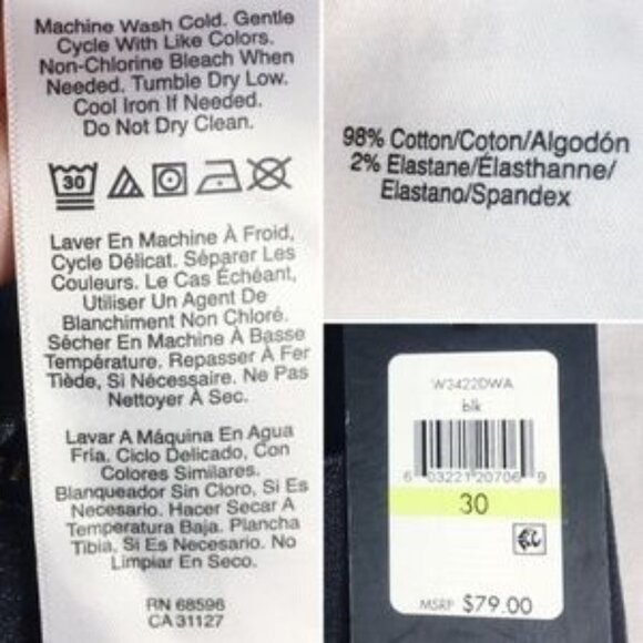 NWT DKNY Jeans Raw Hem Mid-Rise Jeans Dark Wash - Picture 8 of 8